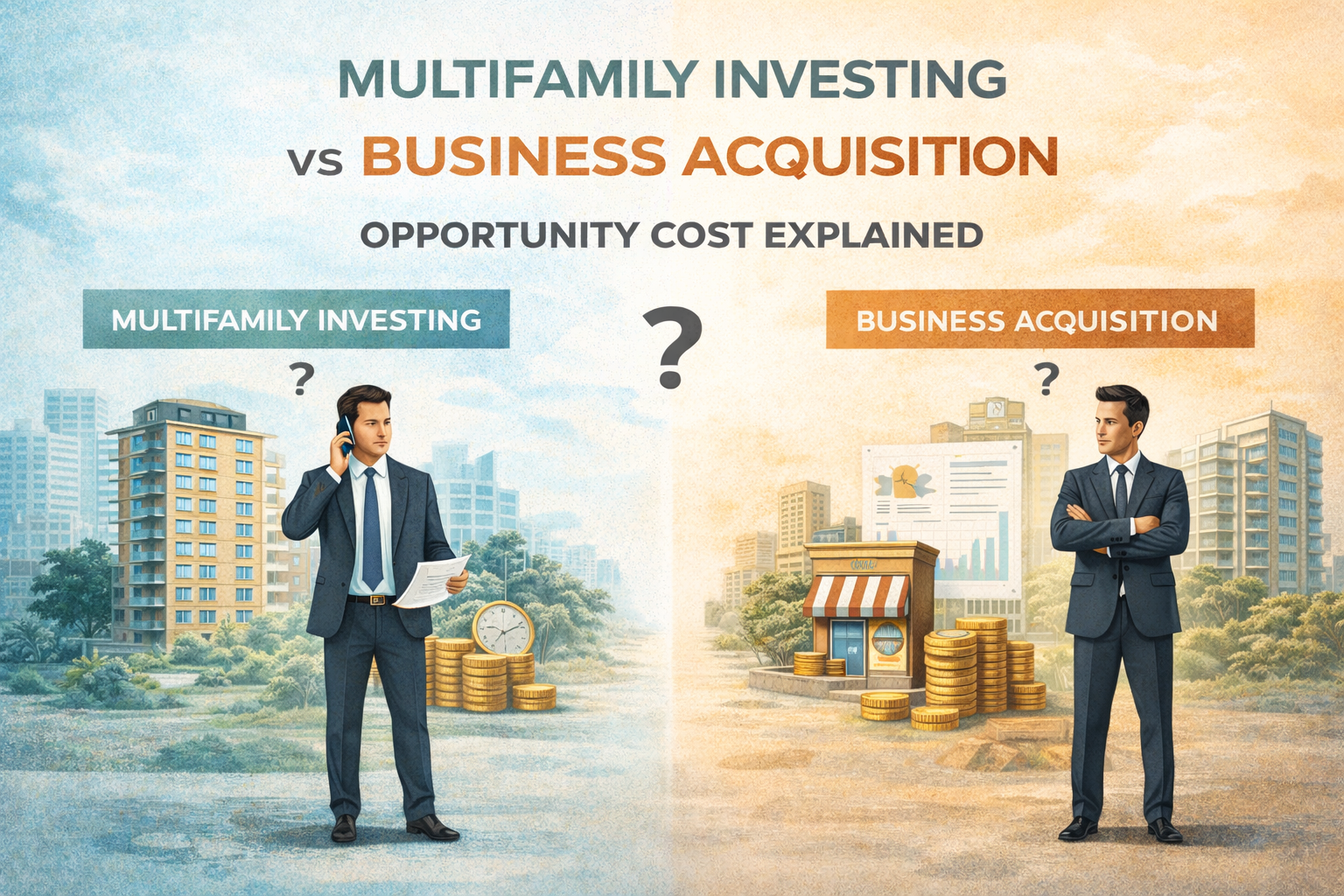 Comparing multifamily investing and business acquisition through opportunity cost and capital allocation
